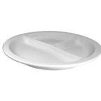 Thumbnail image #1 for International Tableware DIV-10 3-Compartment Round Porcelain Dinner Plate, 10" Case of 2 Dozen