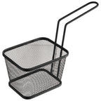 Thumbnail image #1 for Libbey APS Germany - Snackholders APS 40627 Stainless Steel Black Matte Fry Basket Snackholder, Dishwasher Safe, 5-1/8 x 4-1/8