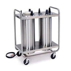 Thumbnail image #1 for Lakeside Manufacturing EASY-GLIDE 8400 Heated Mobile Dish Dispenser, Open Frame, 4 Compartments, Round Plates 5–9 Inch