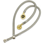 Thumbnail image #3 for Krowne Royal Series 21-444L Wall-Mount High-Volume Faucet Water Line Kit, 22 in, Two 1/2 in Stainless Steel Hoses, 5/8 in OD Compression Fittings
