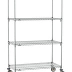 Thumbnail image #1 for Metro Super Erecta SA-2424C-80-M4 Super Adjustable Mobile Wire Shelving Unit, 24"W x 24"D x 80"H, 800 lb. capacity per shelf, 1200 lb. capacity per