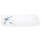 Thumbnail image #1 for Thunder Group Blue Bamboo 1505BB Rectangular Melamine BBQ Plate, 8-1/4" x 5-5/8" Case of 8 Dozen