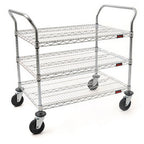 Thumbnail image #1 for Eagle Group EU3-2436C 3-Tier Utility Cart, Chrome-Plated, 36"W x 24"D x 37-3/4"H, 500 lb Capacity
