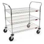 Thumbnail image #1 for Eagle Group U3-2136C 3-Tier Chrome-Plated Utility Cart, 36"W x 21"D x 37-3/4"H, 800 lb Capacity