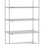 Thumbnail image #1 for Metro Super Erecta SE-2160C-86-S5 Wire Stationary Starter Shelving Unit, 60"W x 21"D x 86"H, 5 Shelves, Chrome