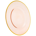 Thumbnail image #1 for Kadra Kitchenware Vikko Decor VD-PCH13-PI Charger Plate, 13-Inch, Pink with Gold Rim Case of 12