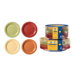 Thumbnail image #1 for G.E.T. GET SP-NP-9-COMBO 9-Inch Round Melamine Plate, Narrow Rim, Assorted Colors Case of 2 Dozen