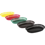 Thumbnail image #1 for Concasse MCCANRL Fast Food Basket, Oval Plastic, Red, 10-3/4"W x 7-1/4"D x 1-1/2"H Case of 48