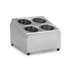 Thumbnail image #1 for Alegacy Foodservice Products TCD4 4-Compartment Stainless Steel Countertop Silverware Caddy, Satin Finish