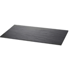 Thumbnail image #1 for TableCraft Products Frostone MG1 Rectangular Melamine Display Tray, 20-3/4" x 12-3/4", Black Slate Case of 3