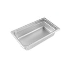 Thumbnail image #1 for CAC China STPQ-23-2 1/4-Size Solid Stainless Steel Hotel Pan, 2-1/2" Deep, 23 Gauge Case of 72