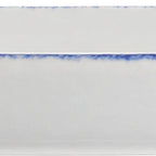 Thumbnail image #2 for International Tableware Provincial™ PR-14-CB Porcelain Organic Rectangular Platter, 13-3/4"L x 7-3/8"W, European White with Blue 1 Dozen