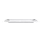 Thumbnail image #2 for G.E.T. Stratus - EGS M135RC-NW Rectangular Melamine Platter, White, 13-1/2" x 8-1/2" x 7/8" Case of 6