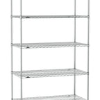 Thumbnail image #1 for Metro Super Erecta SE-1830C-86-S5 Wire Stationary Starter Shelving Unit, 30"W x 18"D x 86"H, 5 Shelves, Chrome