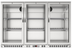 Thumbnail image #8 for KoolMore Three-Section Back Bar Refrigerator with 3 Glass Swing Doors, 11.3 Cu. Ft., Stainless Steel