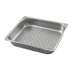 Thumbnail image #1 for Browne USA Foodservice 21216 Perforated 1/2-Size Steam Table Pan, 6" Deep, 22 Gauge Stainless Steel