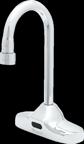 Product image #4 for Top Shelf Electronic Touchless Deck-Mount Faucet with Rigid Gooseneck Spout, 4-Inch Centers
