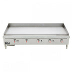Thumbnail image #1 for USR Brands Cookline CGG-60T-HD 60-In Countertop Natural Gas Griddle, 19-In Cooking Surface, 5/8-In Polished Stainless Steel Plate, Thermostatic