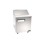 Thumbnail image #1 for MVP Group Kool-It Infinity KIN29MSP-HC Mega Top Sandwich/Salad Prep Refrigerator, 1 Door, 12-Pan, Stainless Steel, 27-1/2"W