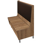 Thumbnail image #1 for Oak Street Morningside MG-4840-SGL Single Restaurant Booth, 48" L, Laminate Seat, Upholstered Back, Wood Frame