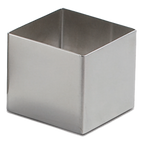 Thumbnail image #1 for JB Prince M590 Square Stainless Steel Mold Ring, 2"L x 2"W x 1-3/4"H