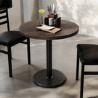 Thumbnail image #2 for Flash Furniture GSF-RD30-DKBRN-TR18-GG 30" Round Beech Butcher Block Table, Dark Brown, Black Cast Iron Base