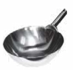 Thumbnail image #1 for GSW USA WK-14S Chinese Iron Wok, 14" Diameter x 4-1/2" Deep, Single Handle Case of 12