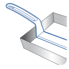 Thumbnail image #2 for Matfer Bourgeat Exoglass 112686 Bent Spatula, 11-3/4" Blade, 90° Bend, Black Plastic Handle