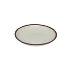 Thumbnail image #1 for G.E.T. Pottery Market P-83-CRM Melamine Coupe Plate, 8.3" Round, Cream with Brown Trim Case of 2 Dozen