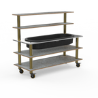 Thumbnail image #1 for Steelite International Mogogo, Modular MGCMLC01GBXW 3-Tier Modular Back Bar Station with Insulated Ice Well, 71"W x 29-1/2"D x 60-1/2"H