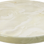 Thumbnail image #1 for ATSMFG ATS AT&S-ATR30-WH MFG Round Resin Table Top, 30" Diameter, Off-White Marble Finish, 2" Drop Edge
