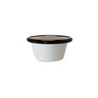 Thumbnail image #1 for TableCraft Products Enamelware 11042 Round 2 oz Black/White Vitreous Porcelain Enamel-on-Steel Ramekin Case of 24