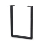 Thumbnail image #1 for JustChair Manufacturing TBX-URUS-40 Bar-Height U-Style Steel Table Base, 24" End, Black Powder-Coat Finish