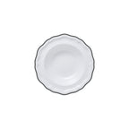 Thumbnail image #1 for Steelite International Folio, Porcelain 62587FP816 Round Porcelain Rim Fruit Dish, 5.0/5.5 x 1.75 in, Adelina Black Line Case of 2 Dozen