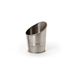 Thumbnail image #1 for G.E.T. Clipper Mill MC-34-SS Angled Stainless Steel French Fry Cup, 10 oz Case of 12