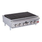 Thumbnail image #1 for Royal Range of California Delux Series RDRB-60 60" Gas Countertop Charbroiler, Radiant, Manual Controls, Cast Iron Grates