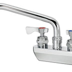 Thumbnail image #4 for Krowne Royal Series 14-408L Commercial Backsplash-Mount Faucet, 8-Inch Swing Spout, 4-Inch Centers, Ceramic Valve Case of 12
