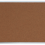 Thumbnail image #1 for AARCO Products DB2436 Wall-Mounted Bulletin Board, Natural Pebble Grain Cork, Satin Anodized Aluminum Frame, 36"W x 24"H