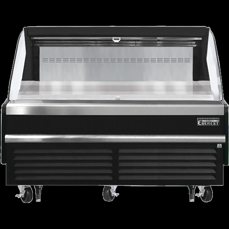 Product image #5 for Everest Refrigeration Horizontal Open-Air Merchandiser Cooler, 73-1/4-Inch W x 34-1/4-Inch D x 41-Inch H, 11.4 Cu. Ft., Black, Self-Contained Bottom Mount