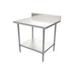 Thumbnail image #1 for ATSMFG MET MET-WTHB-3036 ATS MFG Stainless Steel Work Table, 30"W x 36"D, 5" Backsplash, 16-Gauge 304 Top, Open Undershelf