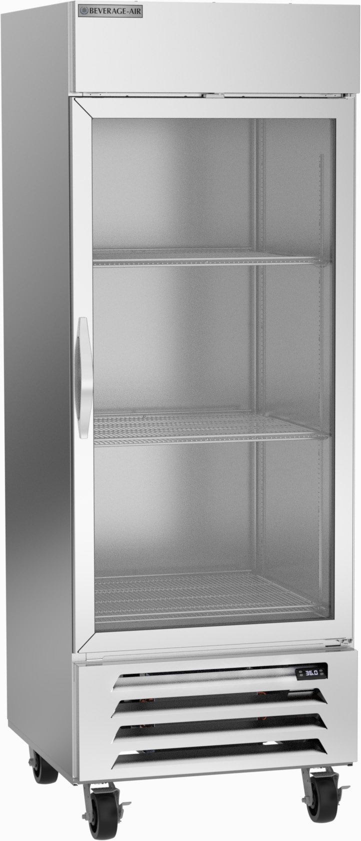 Product image #5 for Beverage-Air Horizon Series One-Section Reach-In Refrigerator with Right-Hinged Glass Door, 25.97 Cu. Ft.