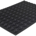 Thumbnail image #2 for JB Prince Pavoni M621 L Mini Quenelle Silicone Baking Mold, 100 Cavities, 1-5/8" x 3/4" x 3/4", Black