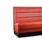 Thumbnail image #1 for JustChair Manufacturing JBSB-UHC-42-GR1/COM 42"H Upholstered Banquette Booth with Horizontal Channel Back and Lumbar Support