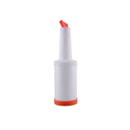 Thumbnail image #1 for CAC China PRBT-1OR 1 qt Orange Pour Bottle with Spout and Lid Case of 12