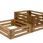Thumbnail image #1 for Mikasa Hospitality (Lifetime Brands, Inc.) Select Concept BQ500L Rectangular Black Oak Display Stand, Holds GN 1/2