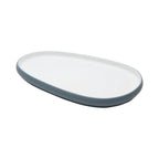 Thumbnail image #1 for G.E.T. Hatch 21381-TOH/BL Oblong Melamine Platter, Touch of Honey Interior/Bluejay Exterior, 12.7"L x 8.7"W x 1"H Case of 12
