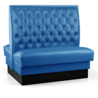 Thumbnail image #1 for JustChair Manufacturing JBD-SBT-48-GR2 Double Booth, 48"H, Upholstered Sewn Button-Tufted Back with Lumbar, Upholstered Seat