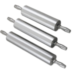 Thumbnail image #1 for Alegacy Foodservice Products 844715 Aluminum Rolling Pin, 3-1/2" Dia. x 15" Barrel, 23-1/4" Overall, Ball Bearing