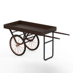 Thumbnail image #1 for Steelite Mogogo, Cantine MGCCNT04DPXX Commercial Room Service Cart, Dark Finish with Copper Wheels