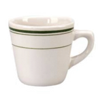 Thumbnail image #1 for Vertex China Del Mar Green DMG-1 7 oz Tall Vitrified China Cup with Handle Case of 3 Dozen